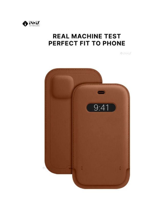 Compatible Leather Sleeve Cover With Card Holder For Apple iPhone 12