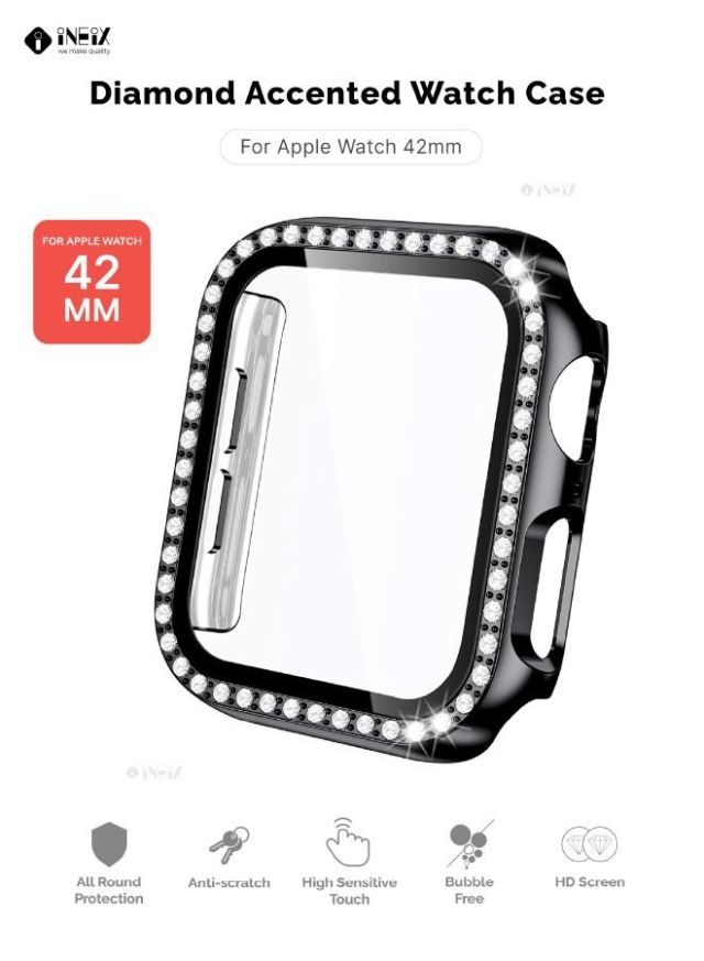 Diamond Accented Case With Screen Protector For Apple Watch 42mm